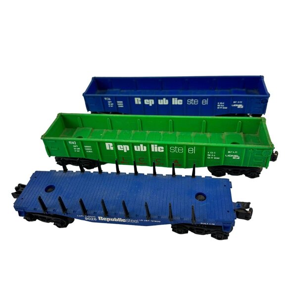 Lot of Three Lionel Plastic Train Cars 53' Gondola O Gauge - Picture 3 of 9
